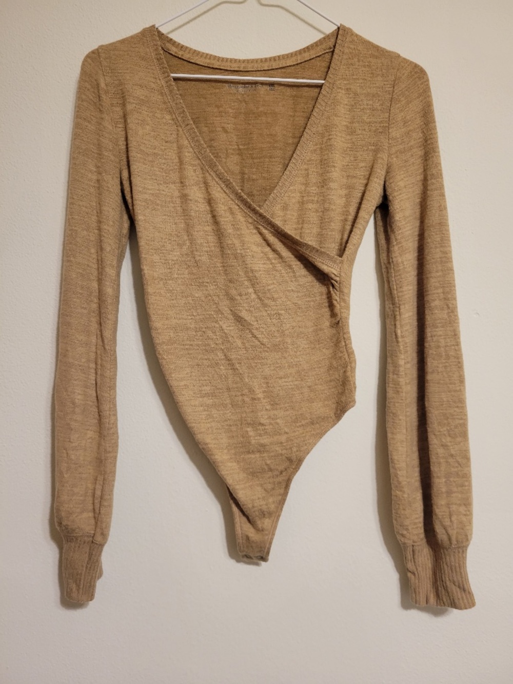 Abercrombie and Fitch Tan Front Wrap Bodysuit Size XXS
